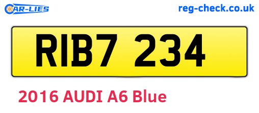 RIB7234 are the vehicle registration plates.