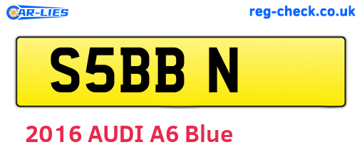 S5BBN are the vehicle registration plates.