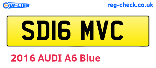 SD16MVC are the vehicle registration plates.
