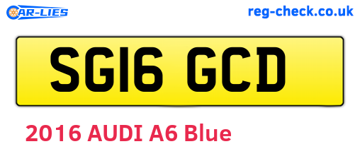 SG16GCD are the vehicle registration plates.