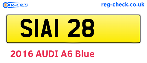 SIA128 are the vehicle registration plates.