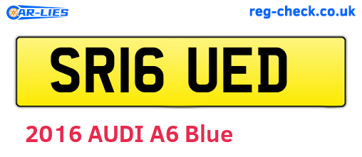SR16UED are the vehicle registration plates.