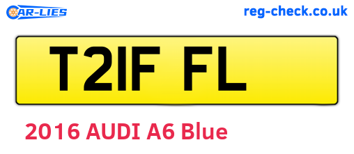 T21FFL are the vehicle registration plates.