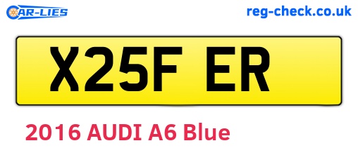X25FER are the vehicle registration plates.