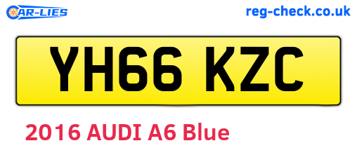YH66KZC are the vehicle registration plates.