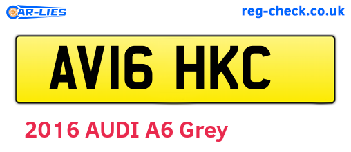 AV16HKC are the vehicle registration plates.