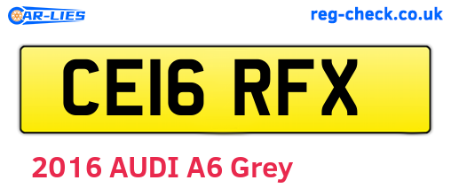 CE16RFX are the vehicle registration plates.