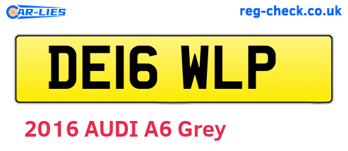 DE16WLP are the vehicle registration plates.