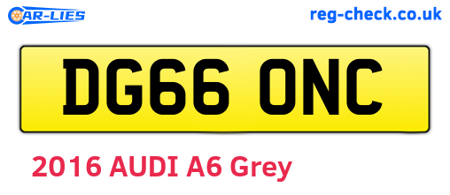 DG66ONC are the vehicle registration plates.