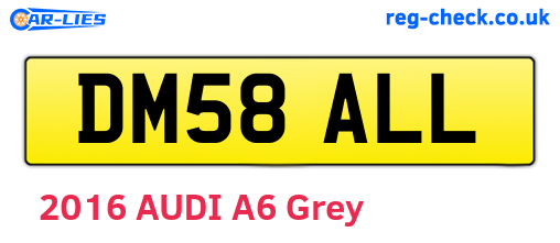 DM58ALL are the vehicle registration plates.