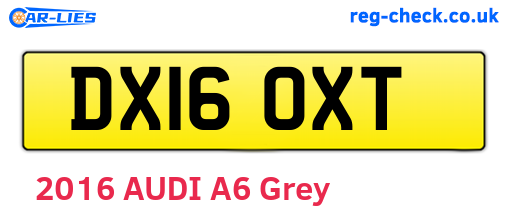 DX16OXT are the vehicle registration plates.