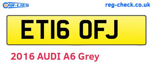 ET16OFJ are the vehicle registration plates.