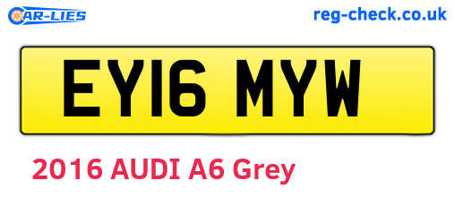 EY16MYW are the vehicle registration plates.