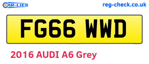 FG66WWD are the vehicle registration plates.