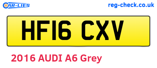 HF16CXV are the vehicle registration plates.