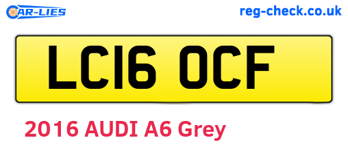 LC16OCF are the vehicle registration plates.