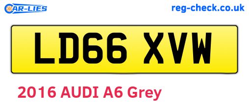 LD66XVW are the vehicle registration plates.