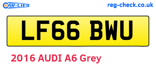 LF66BWU are the vehicle registration plates.