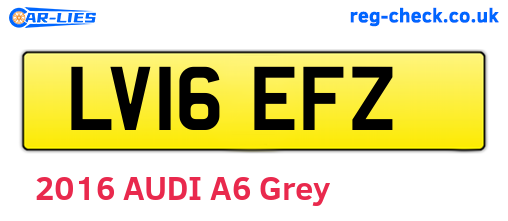 LV16EFZ are the vehicle registration plates.