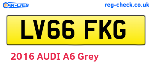 LV66FKG are the vehicle registration plates.