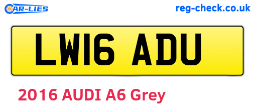 LW16ADU are the vehicle registration plates.