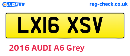 LX16XSV are the vehicle registration plates.