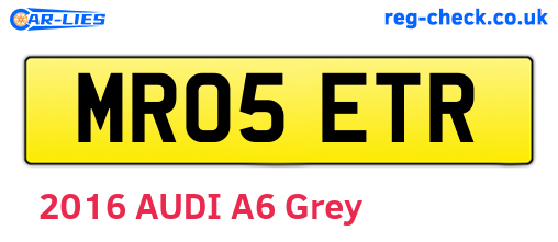 MR05ETR are the vehicle registration plates.