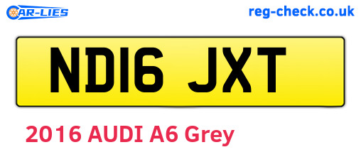 ND16JXT are the vehicle registration plates.