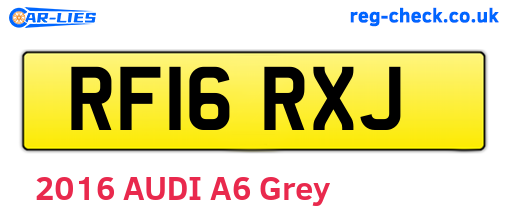 RF16RXJ are the vehicle registration plates.