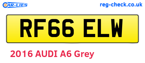 RF66ELW are the vehicle registration plates.