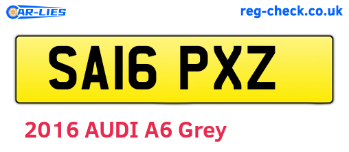SA16PXZ are the vehicle registration plates.
