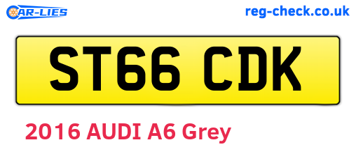 ST66CDK are the vehicle registration plates.