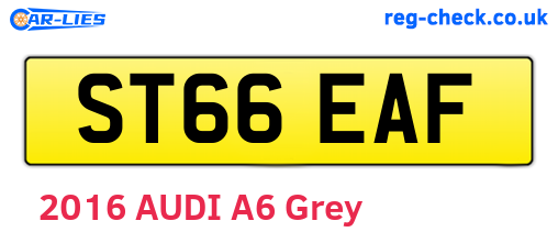 ST66EAF are the vehicle registration plates.