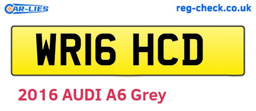 WR16HCD are the vehicle registration plates.