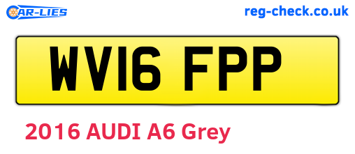 WV16FPP are the vehicle registration plates.
