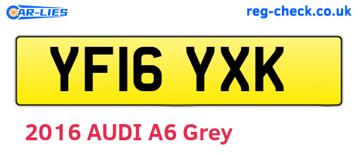 YF16YXK are the vehicle registration plates.
