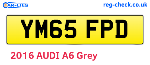 YM65FPD are the vehicle registration plates.
