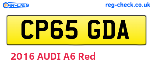CP65GDA are the vehicle registration plates.