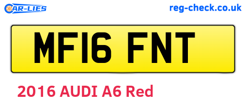 MF16FNT are the vehicle registration plates.
