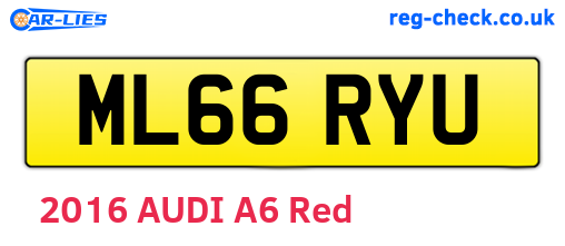 ML66RYU are the vehicle registration plates.