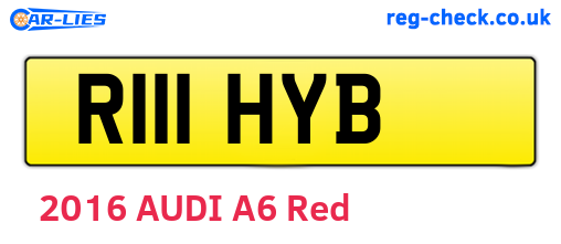 R111HYB are the vehicle registration plates.