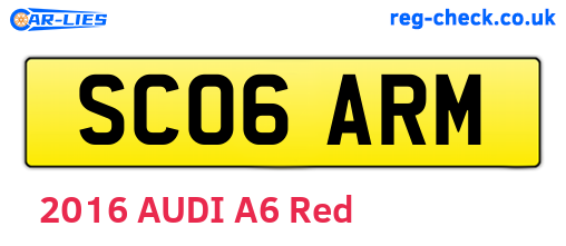SC06ARM are the vehicle registration plates.