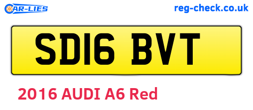 SD16BVT are the vehicle registration plates.