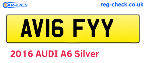 AV16FYY are the vehicle registration plates.
