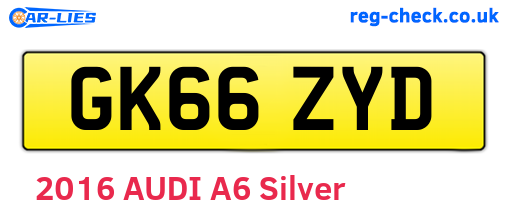 GK66ZYD are the vehicle registration plates.