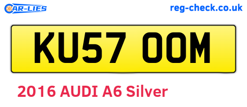 KU57OOM are the vehicle registration plates.