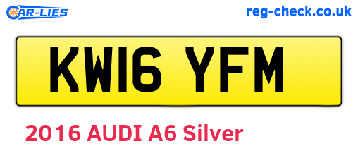 KW16YFM are the vehicle registration plates.