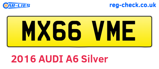 MX66VME are the vehicle registration plates.