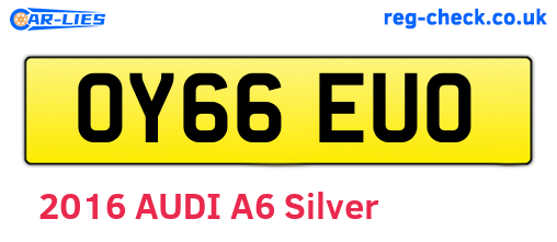 OY66EUO are the vehicle registration plates.