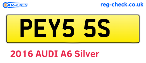 PEY55S are the vehicle registration plates.
